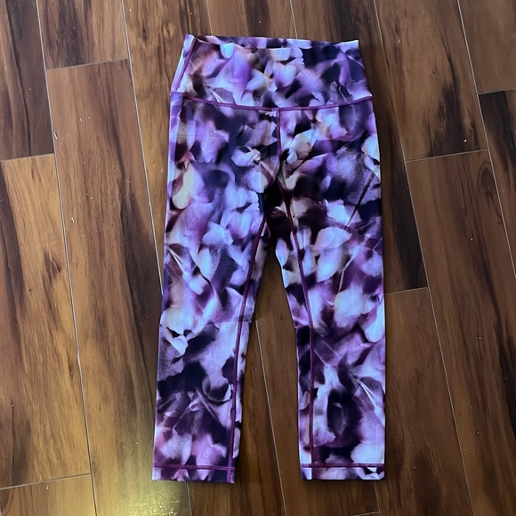 Lululemon Wunder Under Crop Hi-Rise 21” Blush Blossom Alpine White Candy Pink 6 - Picture 4 of 9